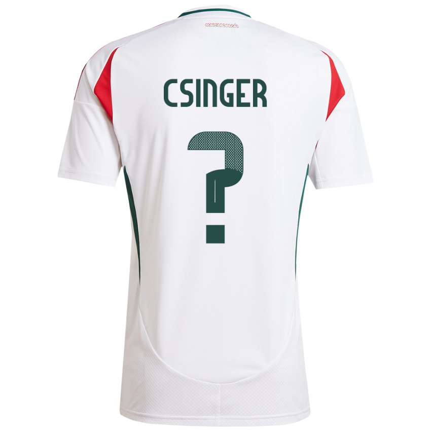 Niño Camiseta Hungría Márk Csinger #0 Blanco 2ª Equipación 24-26 La Camisa