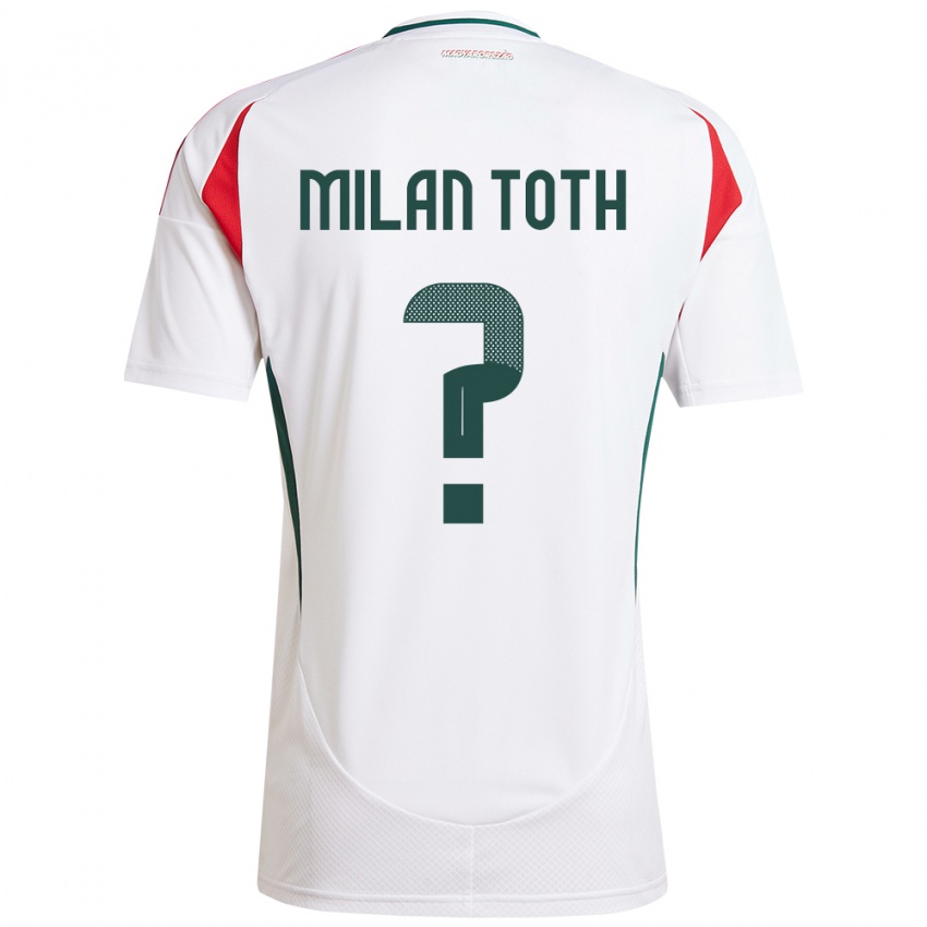 Niño Camiseta Hungría Milán Tóth #0 Blanco 2ª Equipación 24-26 La Camisa