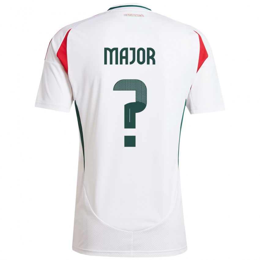 Niño Camiseta Hungría Marcell Major #0 Blanco 2ª Equipación 24-26 La Camisa