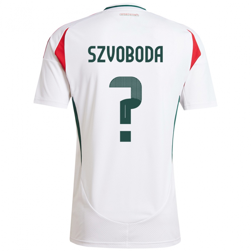 Niño Camiseta Hungría Dániel Szvoboda #0 Blanco 2ª Equipación 24-26 La Camisa