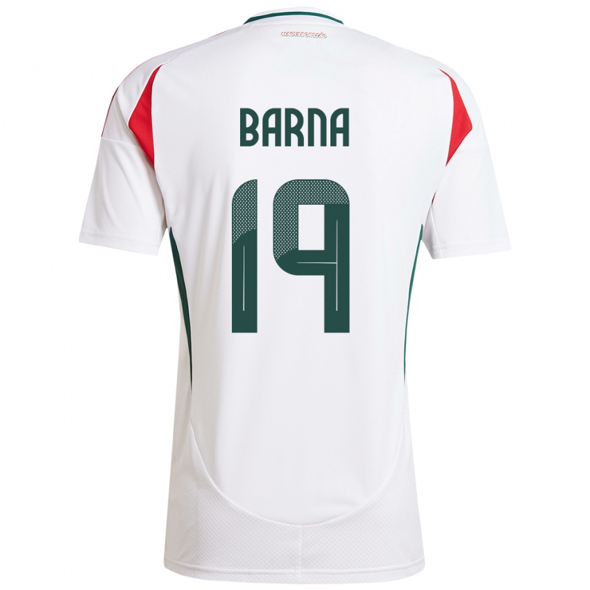 Niño Camiseta Hungría Daniel Barna #19 Blanco 2ª Equipación 24-26 La Camisa