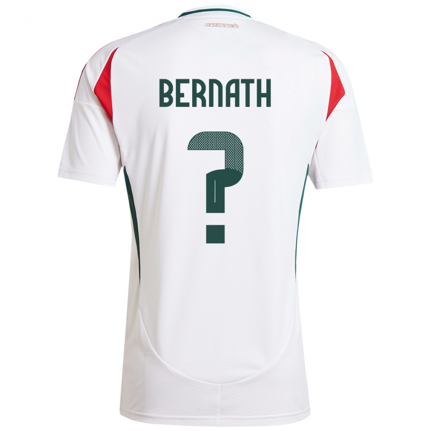 Niño Camiseta Hungría Bence Bernáth #0 Blanco 2ª Equipación 24-26 La Camisa