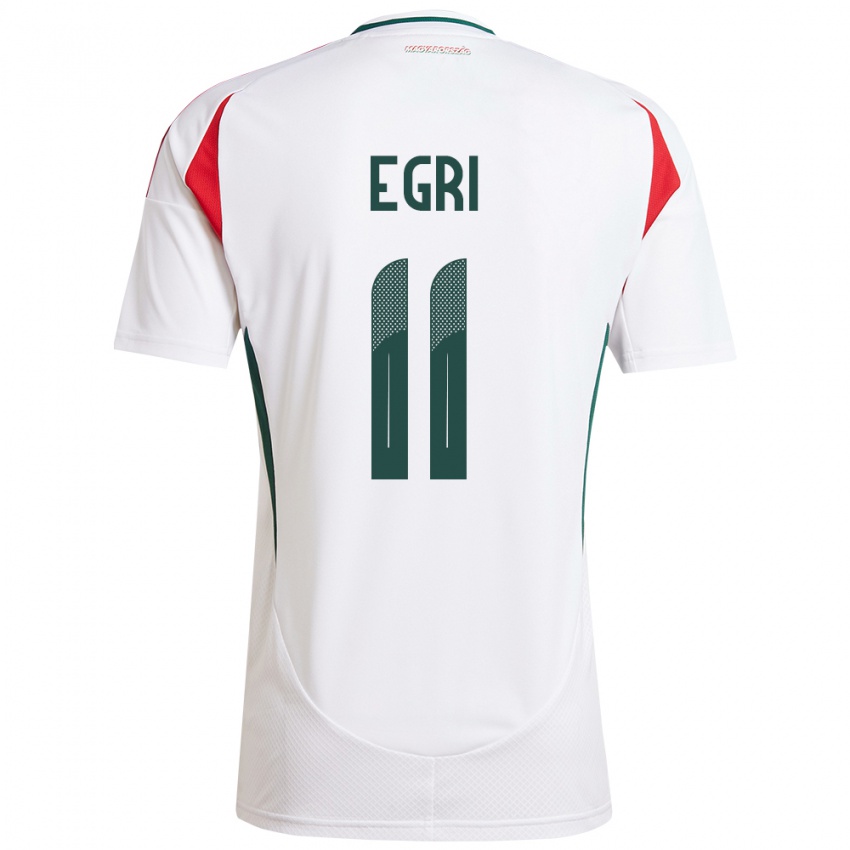 Niño Camiseta Hungría Imre Egri #11 Blanco 2ª Equipación 24-26 La Camisa