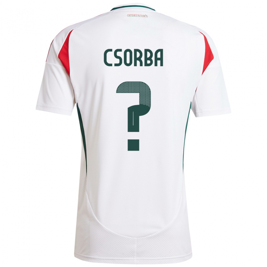 Niño Camiseta Hungría Noel Csorba #0 Blanco 2ª Equipación 24-26 La Camisa