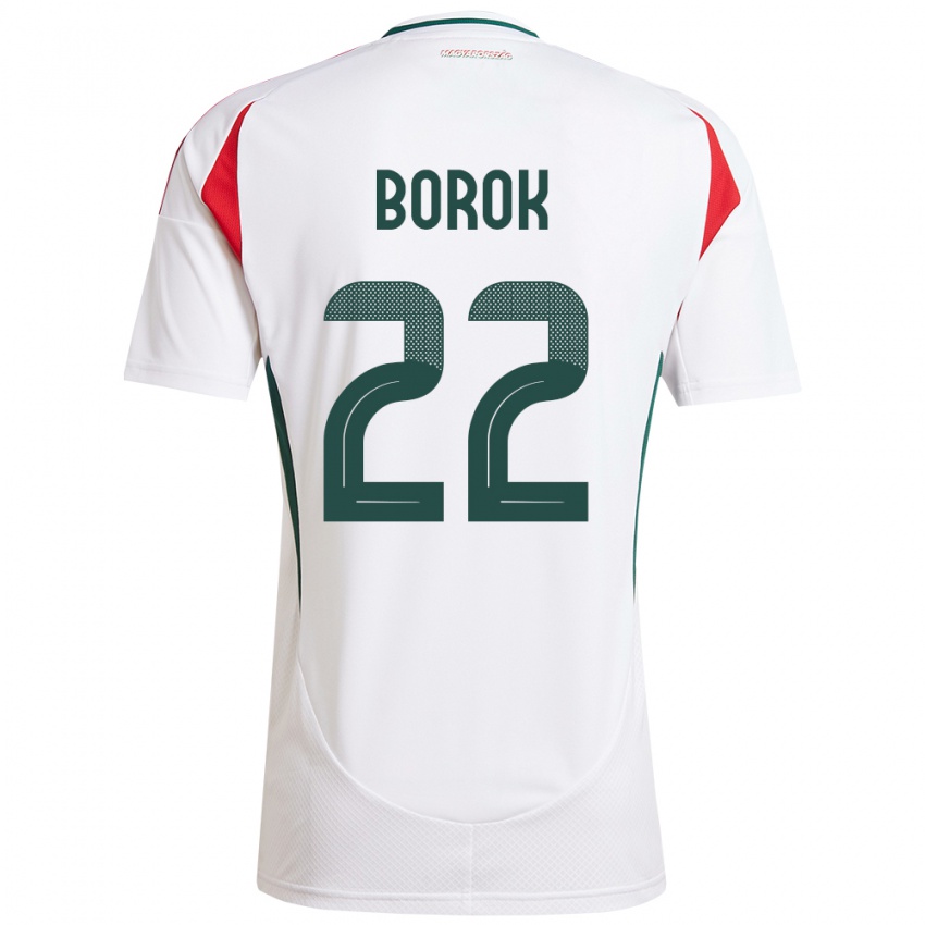 Niño Camiseta Hungría Dorina Borók #22 Blanco 2ª Equipación 24-26 La Camisa