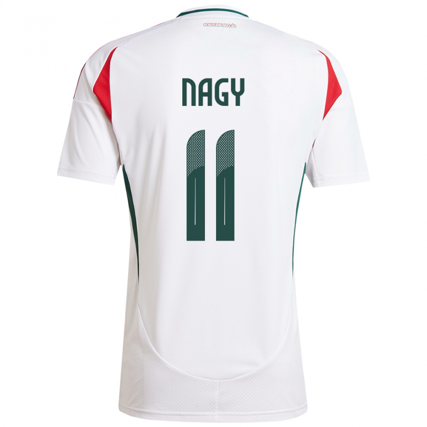 Niño Camiseta Hungría Virág Nagy #11 Blanco 2ª Equipación 24-26 La Camisa