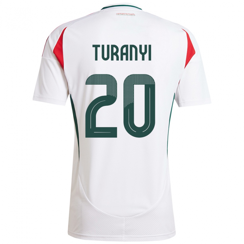 Niño Camiseta Hungría Lilla Turányi #20 Blanco 2ª Equipación 24-26 La Camisa