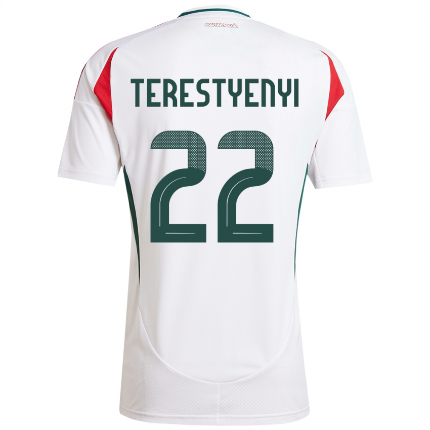 Niño Camiseta Hungría Anna Terestyényi #22 Blanco 2ª Equipación 24-26 La Camisa