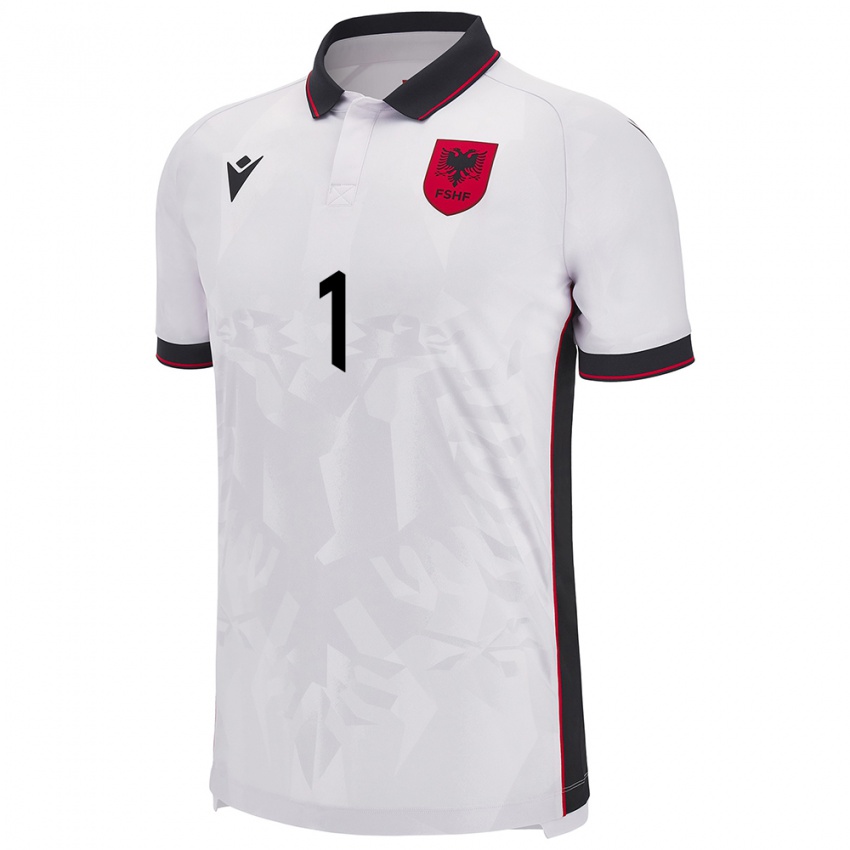 Niño Camiseta Albania Alen Sherri #1 Blanco 2ª Equipación 24-26 La Camisa