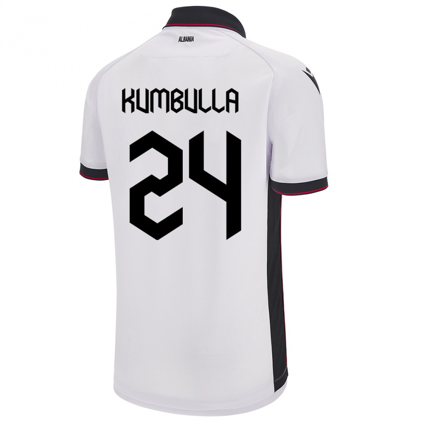Niño Camiseta Albania Marash Kumbulla #24 Blanco 2ª Equipación 24-26 La Camisa