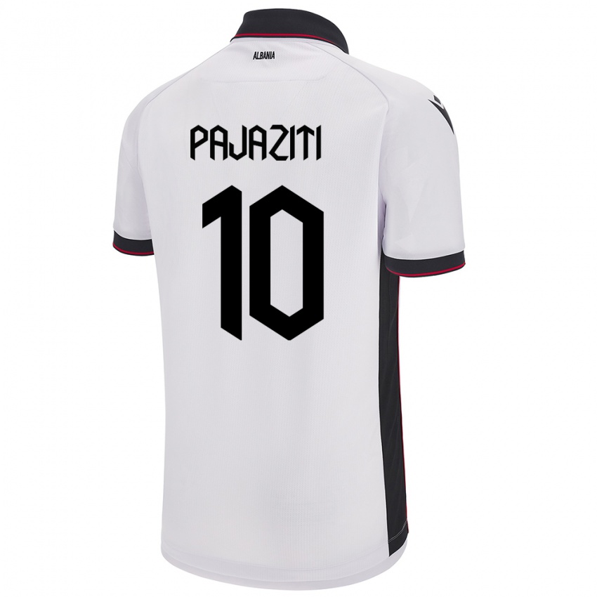 Niño Camiseta Albania Adrion Pajaziti #10 Blanco 2ª Equipación 24-26 La Camisa