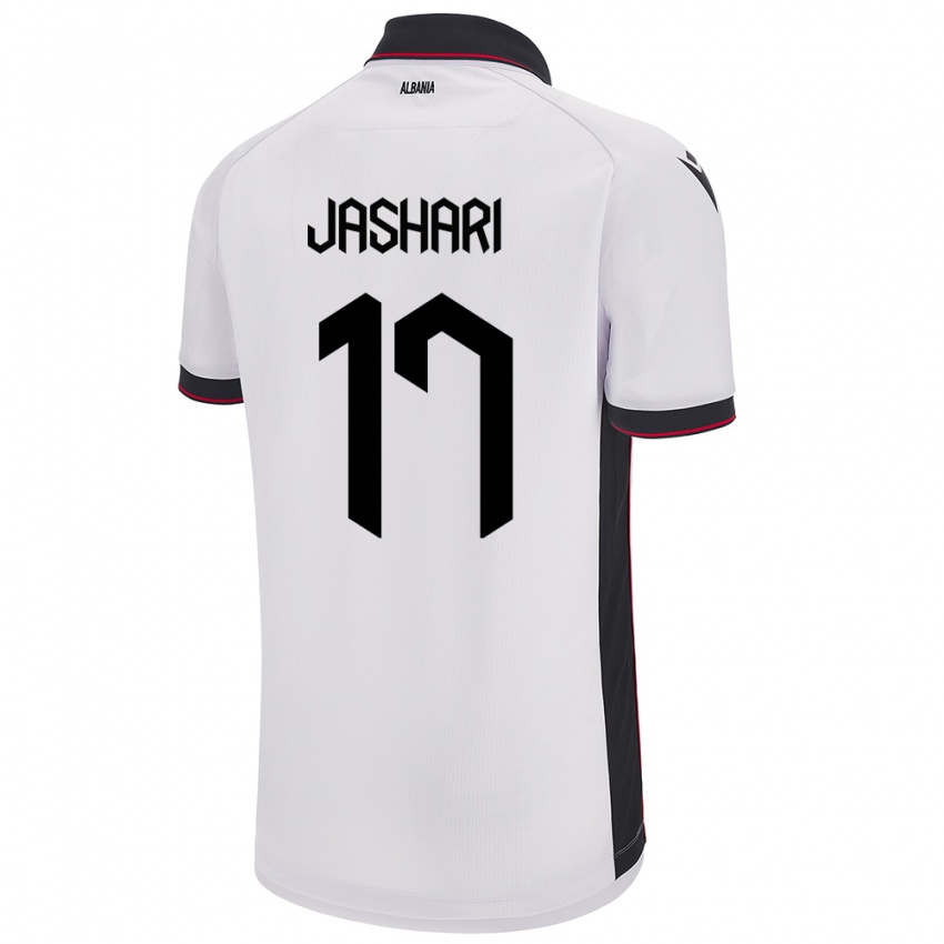 Niño Camiseta Albania Elion Jashari #17 Blanco 2ª Equipación 24-26 La Camisa