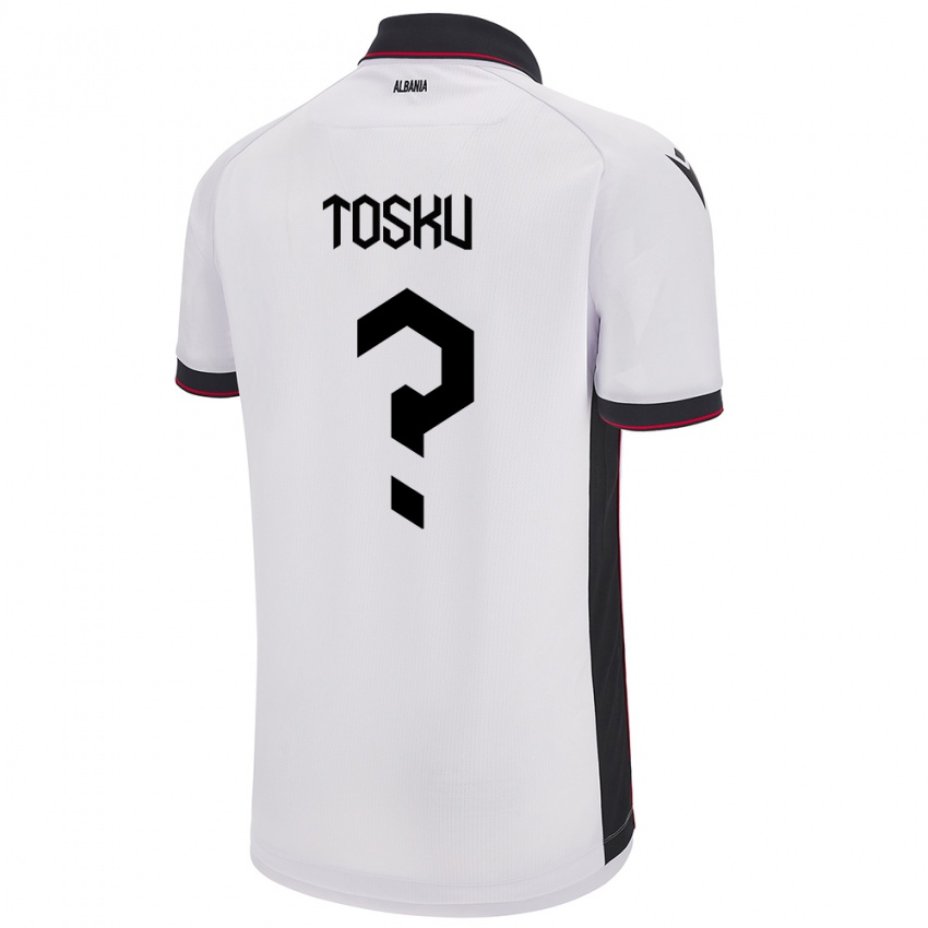 Niño Camiseta Albania Frederik Tosku #0 Blanco 2ª Equipación 24-26 La Camisa