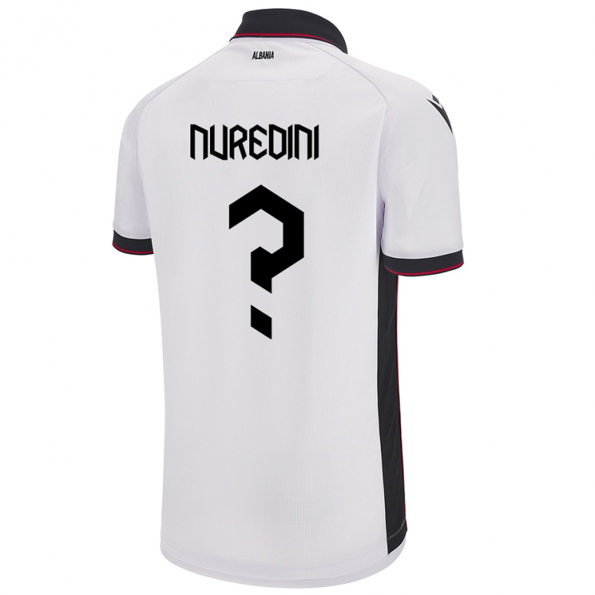 Niño Camiseta Albania Ardit Nuredini #0 Blanco 2ª Equipación 24-26 La Camisa