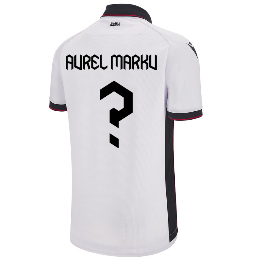 Niño Camiseta Albania Aurel Marku #0 Blanco 2ª Equipación 24-26 La Camisa