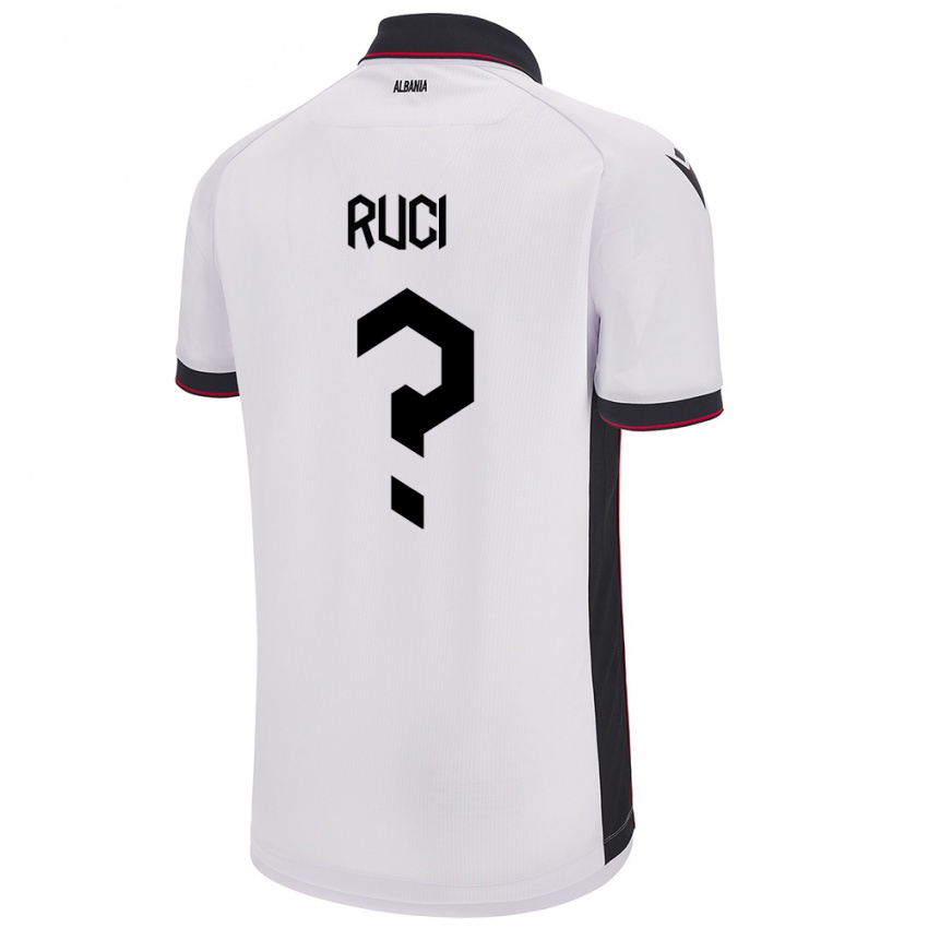 Niño Camiseta Albania Orgito Ruci #0 Blanco 2ª Equipación 24-26 La Camisa