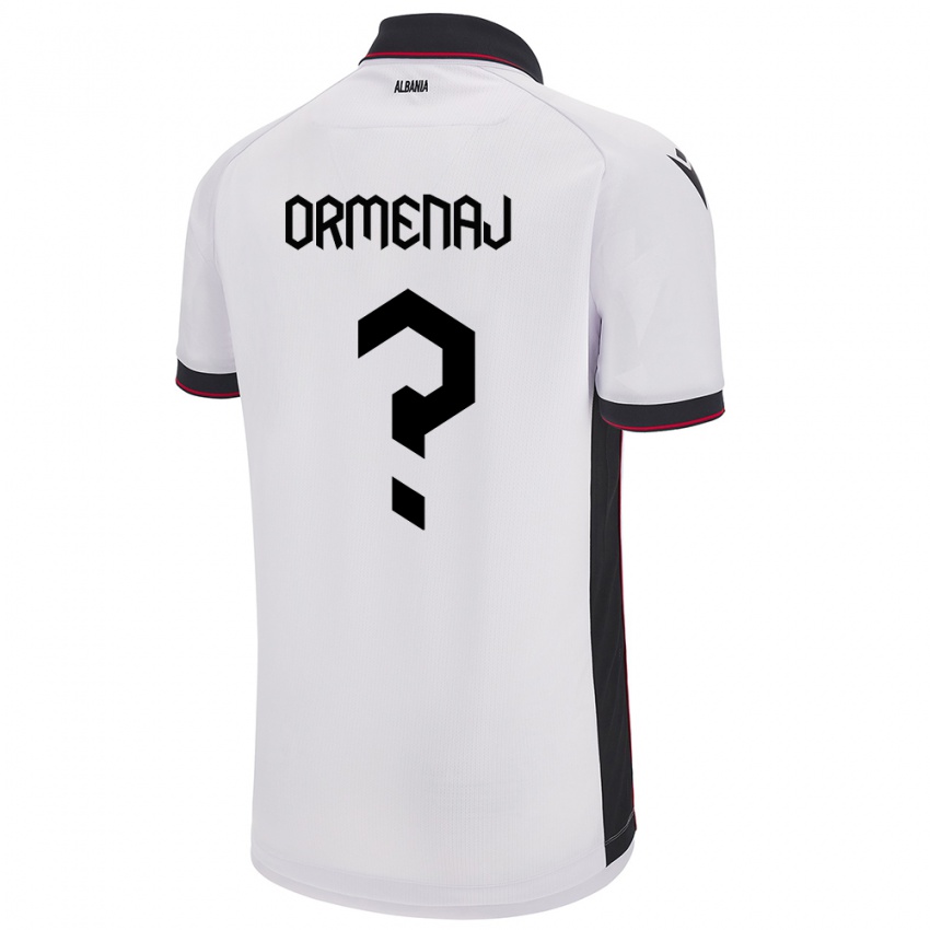 Niño Camiseta Albania Orgest Ormenaj #0 Blanco 2ª Equipación 24-26 La Camisa