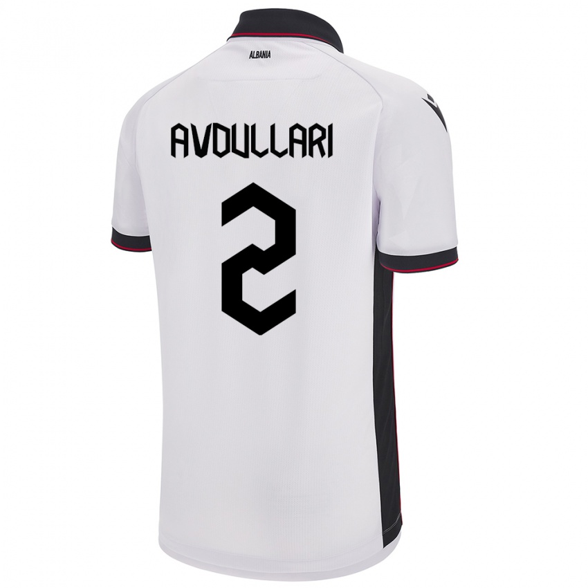 Niño Camiseta Albania Davide Avdullari #2 Blanco 2ª Equipación 24-26 La Camisa