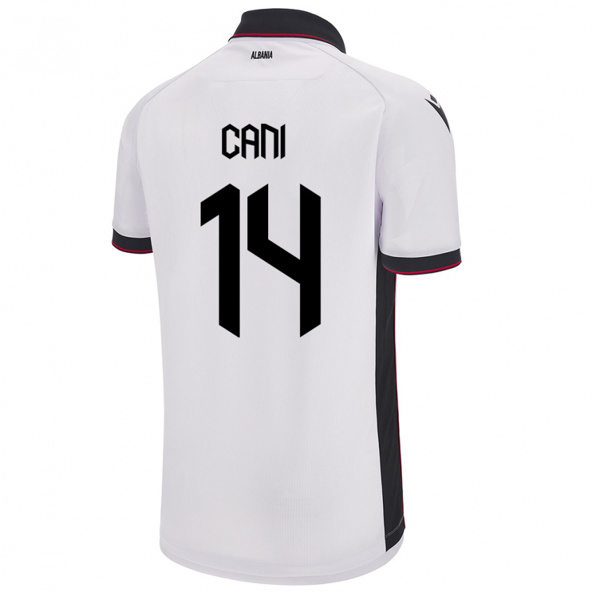 Niño Camiseta Albania Gabrian Cani #14 Blanco 2ª Equipación 24-26 La Camisa