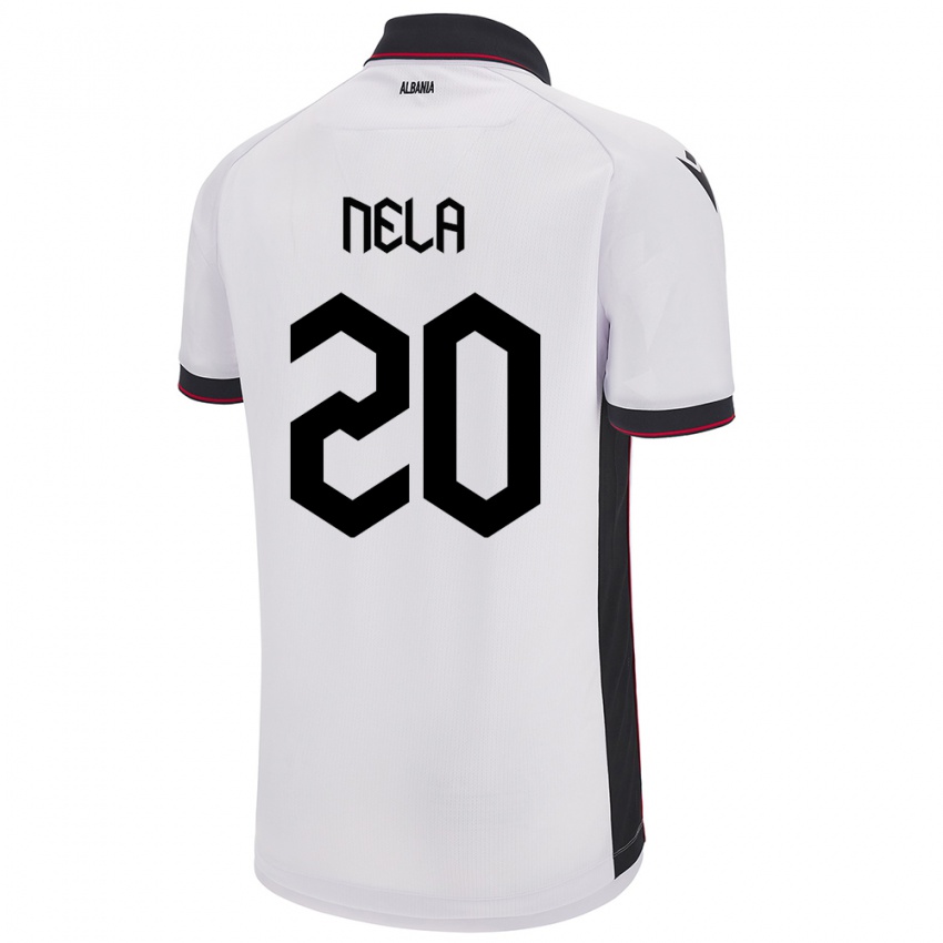 Niño Camiseta Albania Rinaldo Nela #20 Blanco 2ª Equipación 24-26 La Camisa