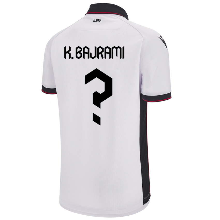 Niño Camiseta Albania Klevi Bajrami #0 Blanco 2ª Equipación 24-26 La Camisa