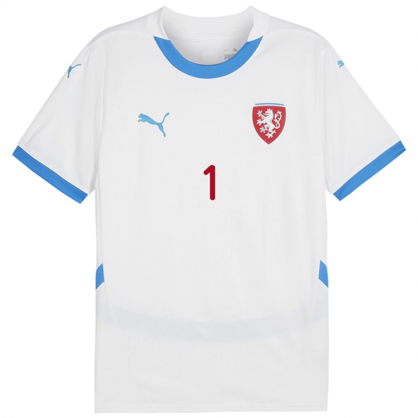 Niño Camiseta Chequia Barbora Votíková #1 Blanco 2ª Equipación 24-26 La Camisa