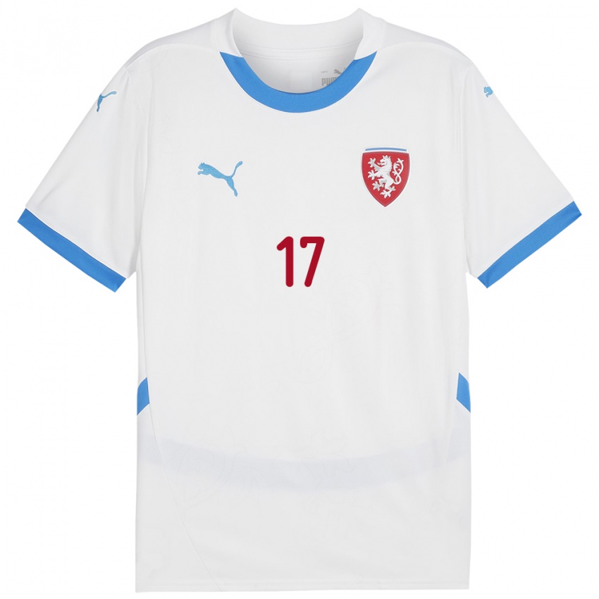 Niño Camiseta Chequia Patrik Jurasek #17 Blanco 2ª Equipación 24-26 La Camisa