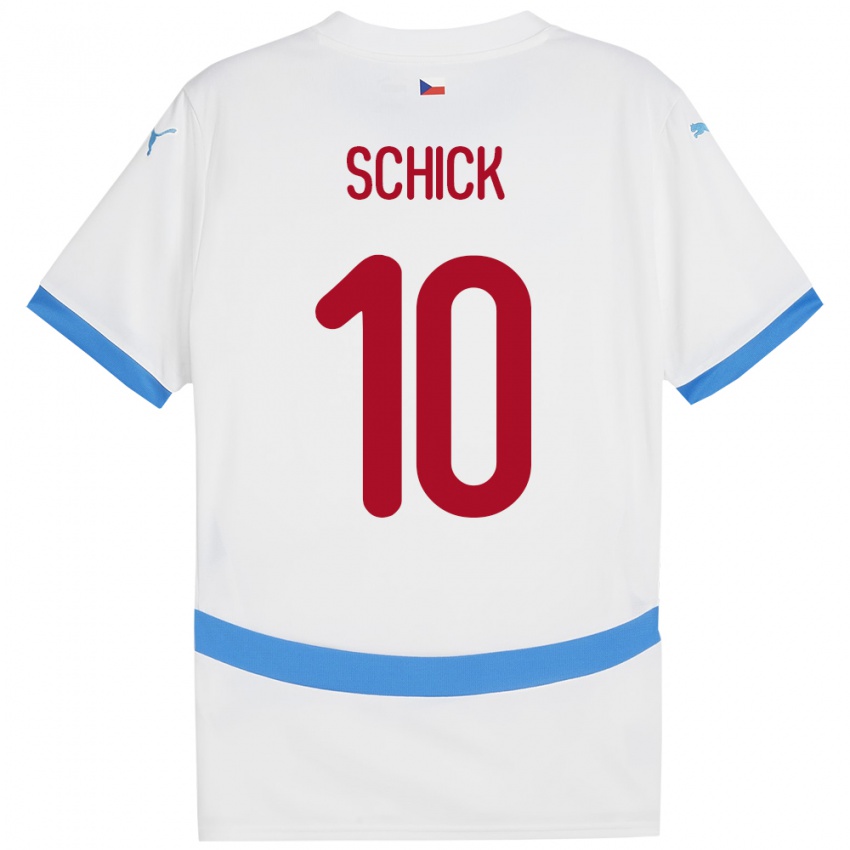 Niño Camiseta Chequia Patrik Schick #10 Blanco 2ª Equipación 24-26 La Camisa