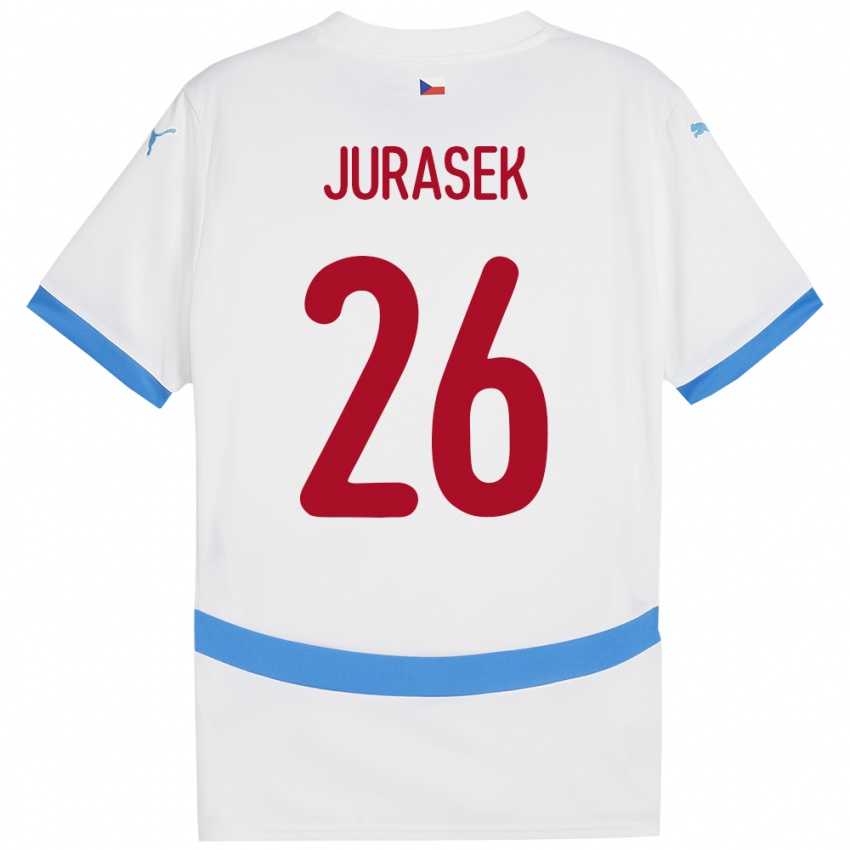 Niño Camiseta Chequia Matej Jurasek #26 Blanco 2ª Equipación 24-26 La Camisa