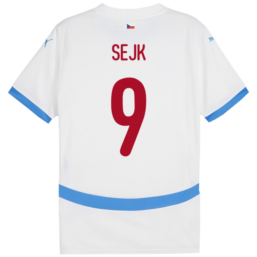 Niño Camiseta Chequia Vaclav Sejk #9 Blanco 2ª Equipación 24-26 La Camisa