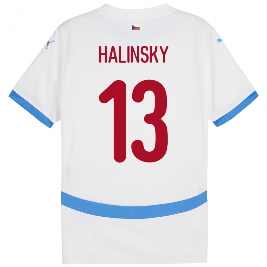 Niño Camiseta Chequia Denis Halinsky #13 Blanco 2ª Equipación 24-26 La Camisa