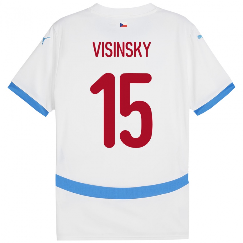 Niño Camiseta Chequia Denis Visinsky #15 Blanco 2ª Equipación 24-26 La Camisa