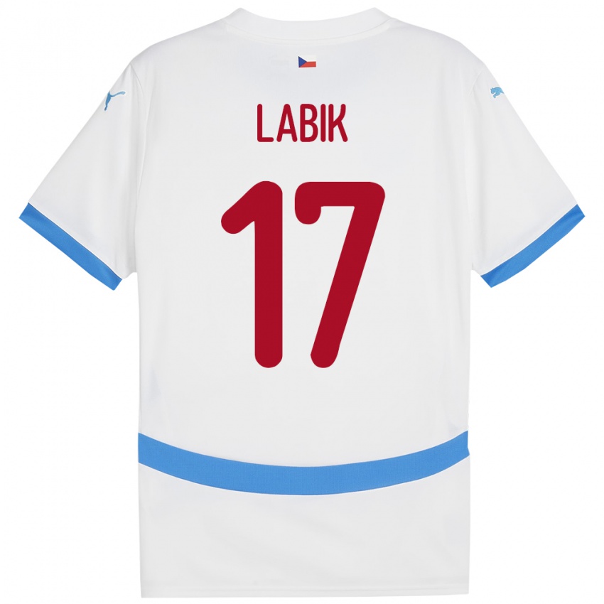 Niño Camiseta Chequia Albert Labik #17 Blanco 2ª Equipación 24-26 La Camisa