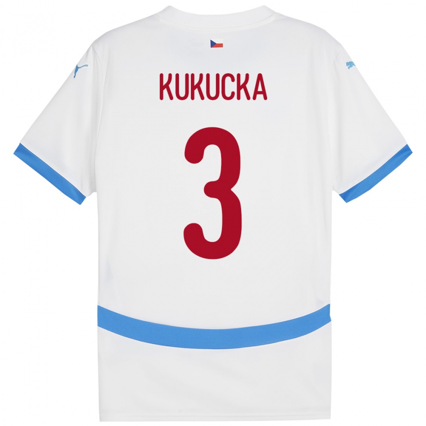 Niño Camiseta Chequia Ondrej Kukucka #3 Blanco 2ª Equipación 24-26 La Camisa