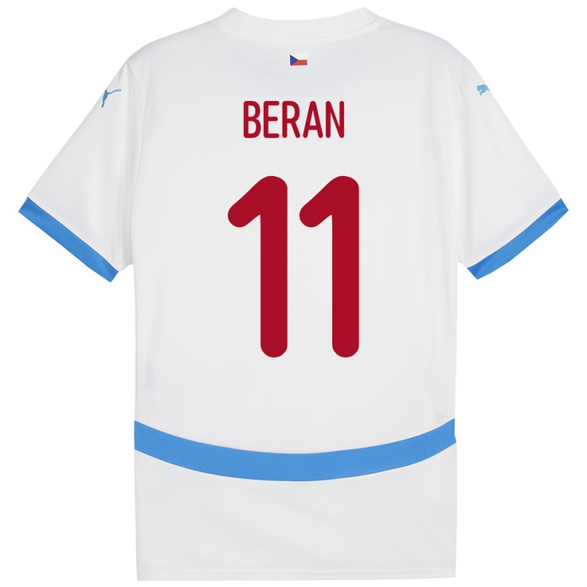 Niño Camiseta Chequia Stepan Beran #11 Blanco 2ª Equipación 24-26 La Camisa