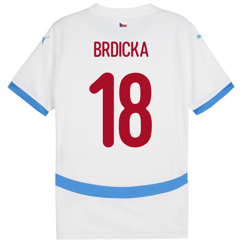 Niño Camiseta Chequia Filip Brdicka #18 Blanco 2ª Equipación 24-26 La Camisa