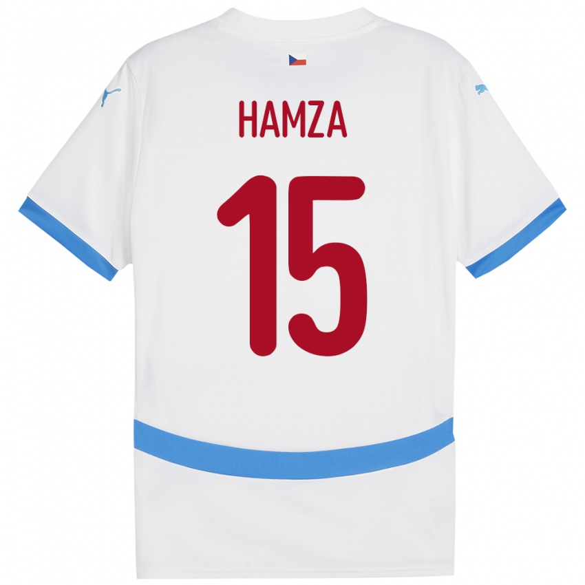 Niño Camiseta Chequia Jiri Hamza #15 Blanco 2ª Equipación 24-26 La Camisa