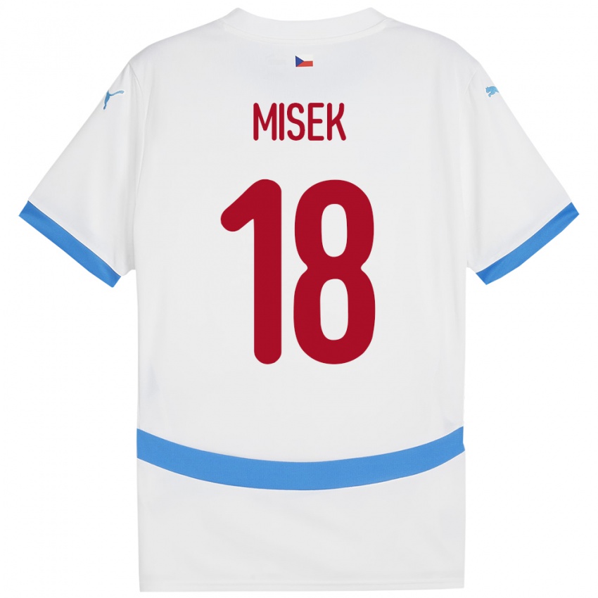 Niño Camiseta Chequia Stepan Misek #18 Blanco 2ª Equipación 24-26 La Camisa