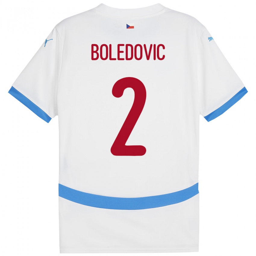 Niño Camiseta Chequia Tobias Boledovic #2 Blanco 2ª Equipación 24-26 La Camisa