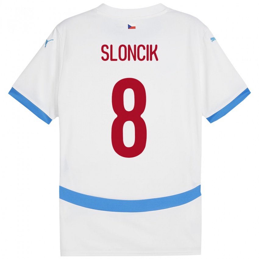 Niño Camiseta Chequia Simon Sloncik #8 Blanco 2ª Equipación 24-26 La Camisa