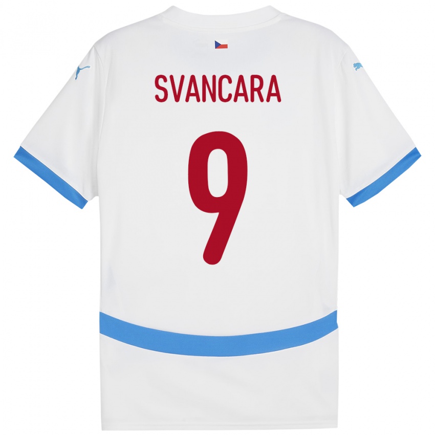 Niño Camiseta Chequia Daniel Svancara #9 Blanco 2ª Equipación 24-26 La Camisa