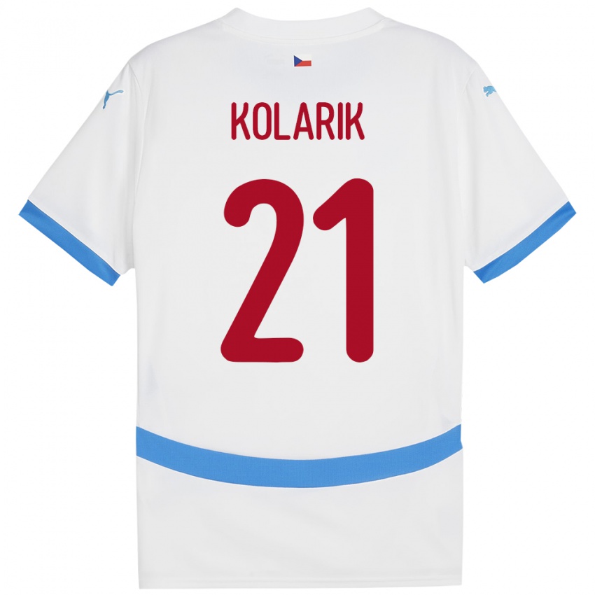 Niño Camiseta Chequia Josef Kolarik #21 Blanco 2ª Equipación 24-26 La Camisa