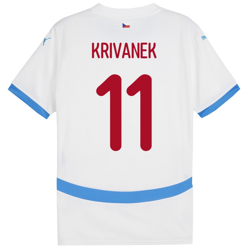 Niño Camiseta Chequia Jan Krivanek #11 Blanco 2ª Equipación 24-26 La Camisa