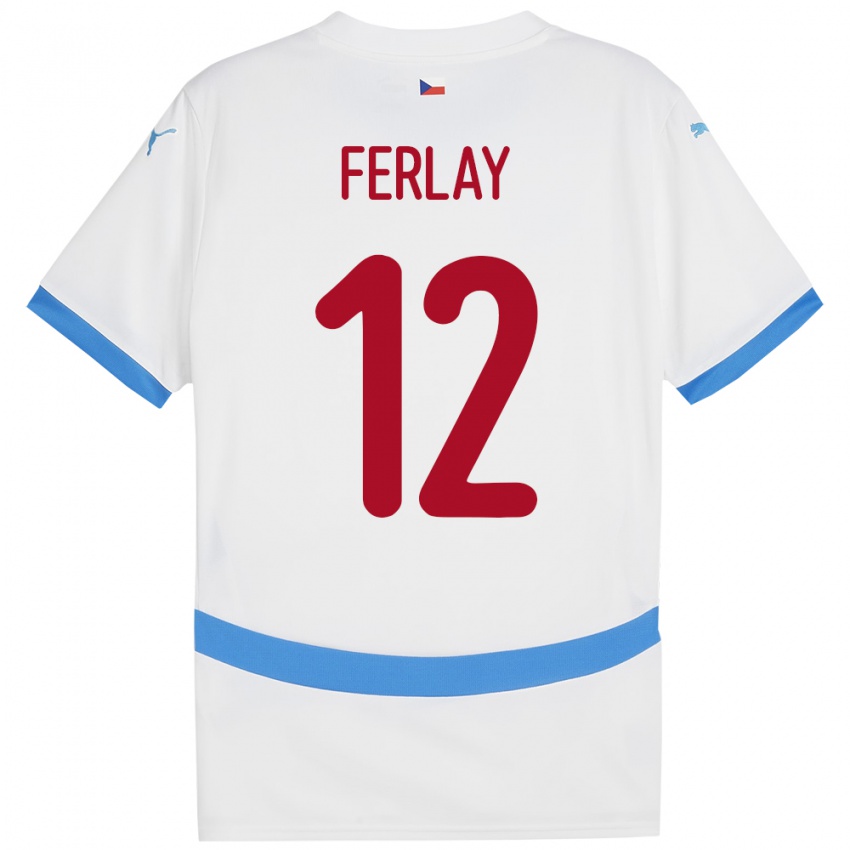 Niño Camiseta Chequia Ruben Ferlay #12 Blanco 2ª Equipación 24-26 La Camisa