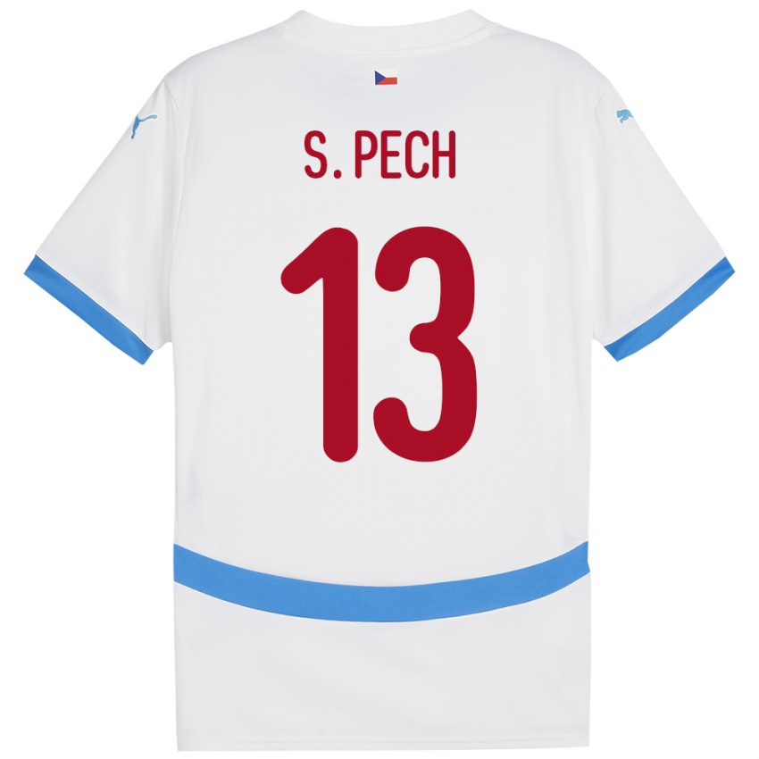 Niño Camiseta Chequia Sebastian Pech #13 Blanco 2ª Equipación 24-26 La Camisa