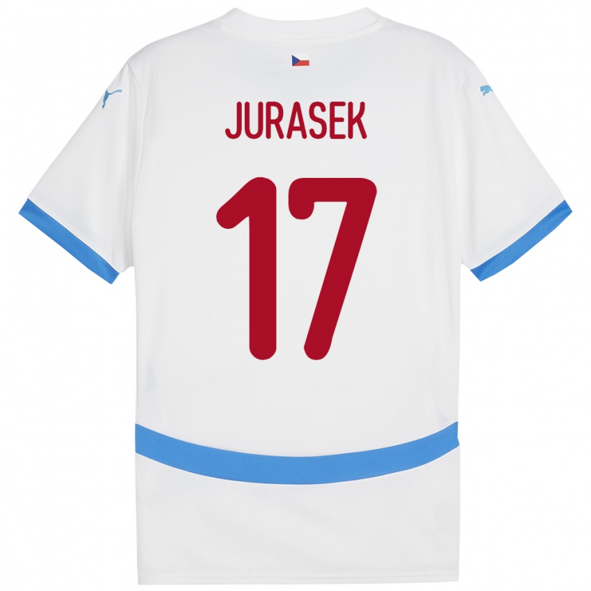 Niño Camiseta Chequia Patrik Jurasek #17 Blanco 2ª Equipación 24-26 La Camisa