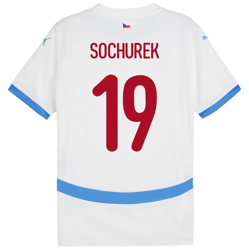 Niño Camiseta Chequia Hugo Sochurek #19 Blanco 2ª Equipación 24-26 La Camisa