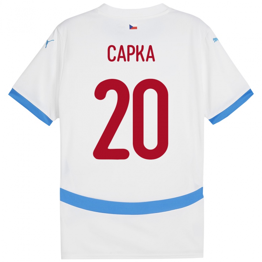 Niño Camiseta Chequia Filip Capka #20 Blanco 2ª Equipación 24-26 La Camisa