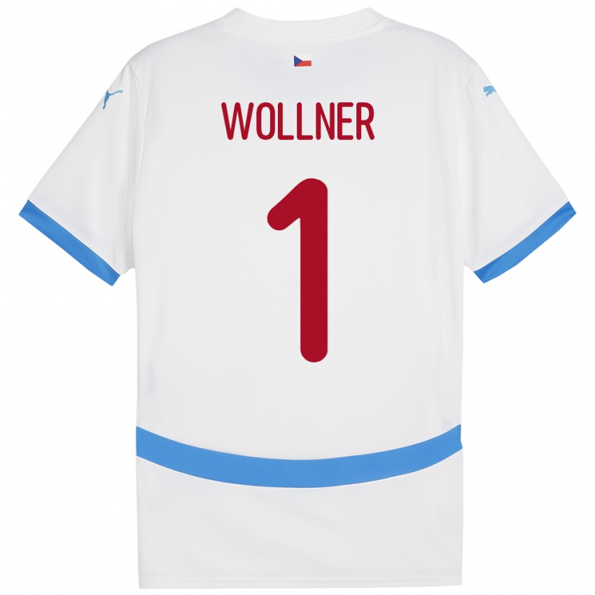 Niño Camiseta Chequia Vojtech Wollner #1 Blanco 2ª Equipación 24-26 La Camisa