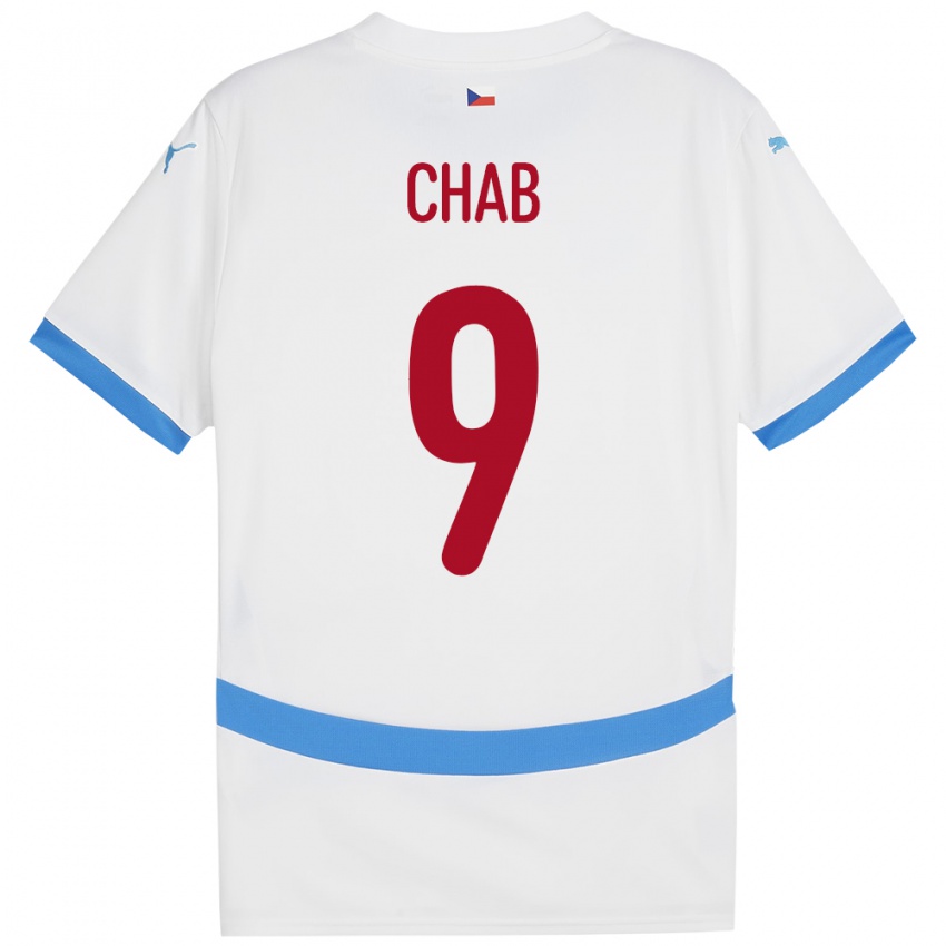 Niño Camiseta Chequia Adam Chab #9 Blanco 2ª Equipación 24-26 La Camisa